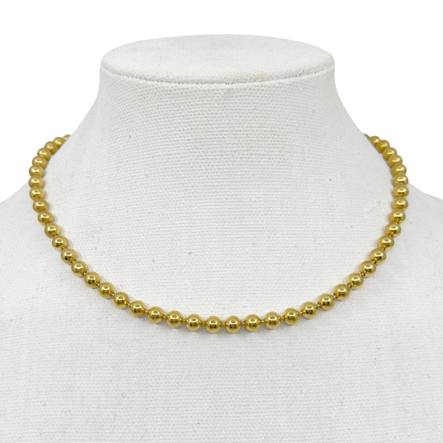 Vintage Gold tone bead necklace