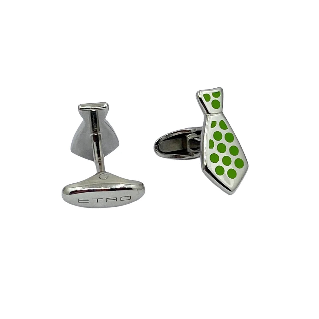 ETRO silver enamel cufflinks