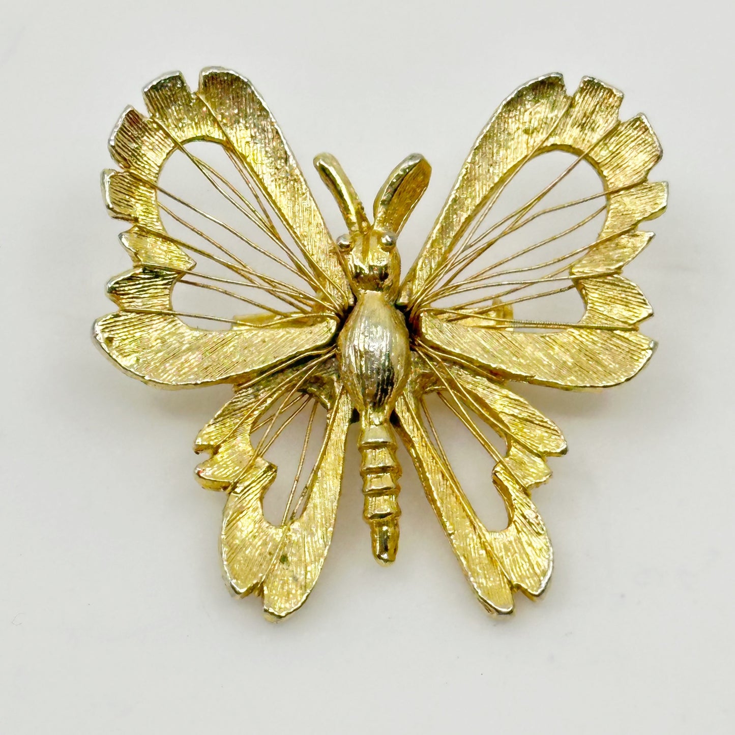 Vintage Gold tone butterfly brooch