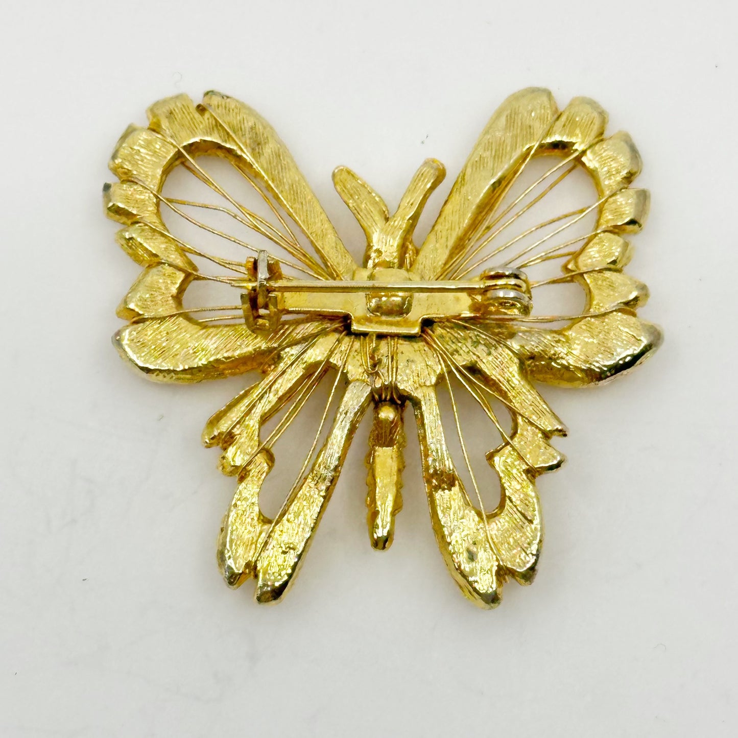 Vintage Gold tone butterfly brooch