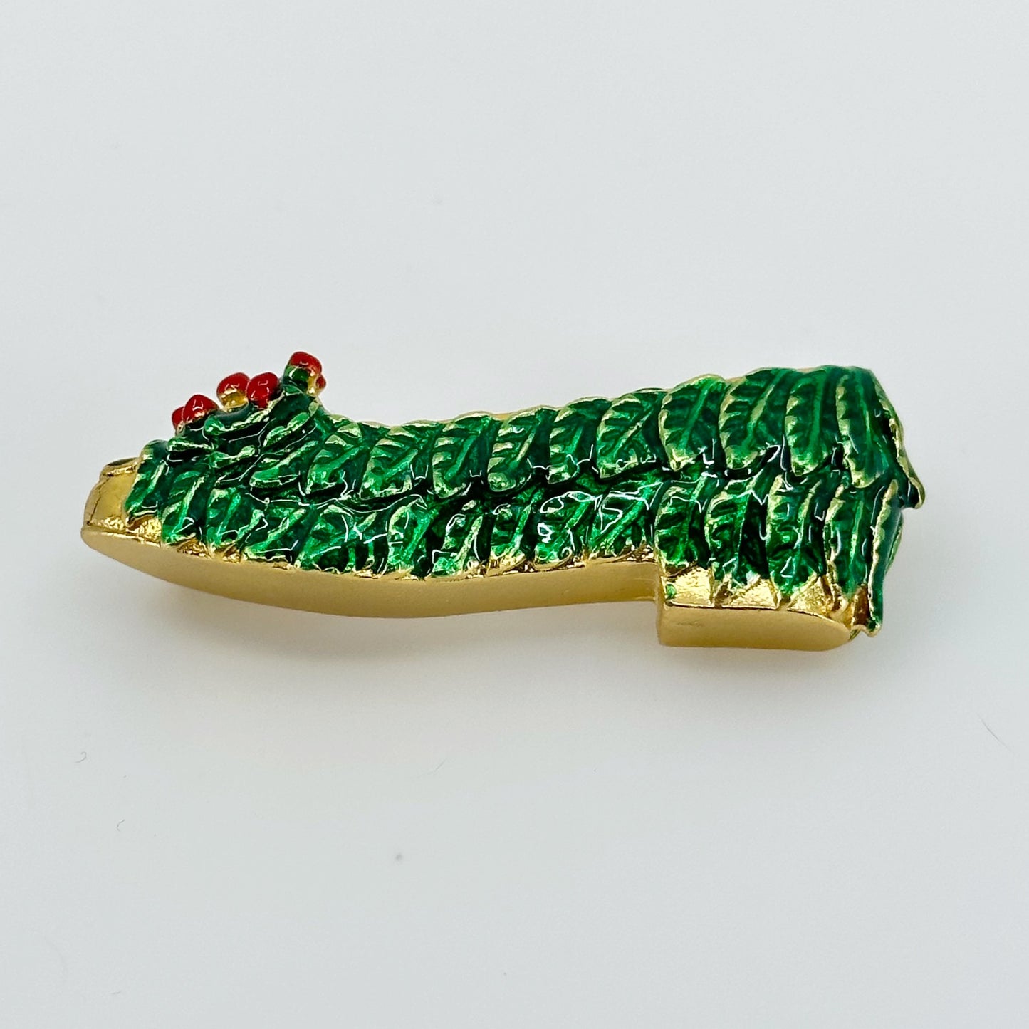 MMA Metropolitan Museum of Art Holly Berry Christmas shoe enamel brooch