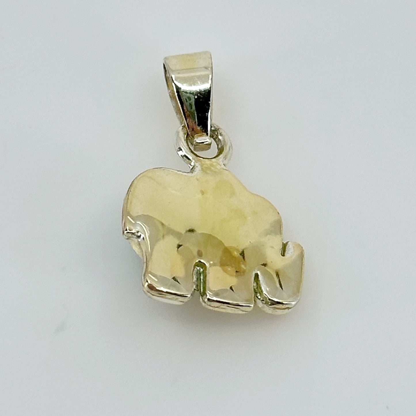 Gold Plated Larimar elephant pendant