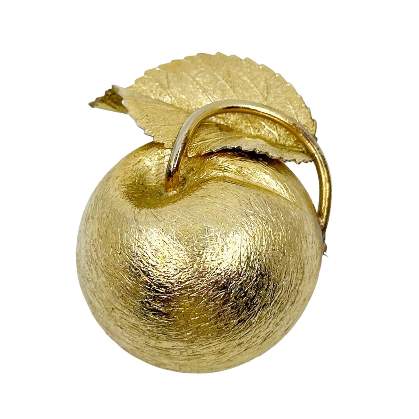 Vintage Napier Gold tone apple brooch