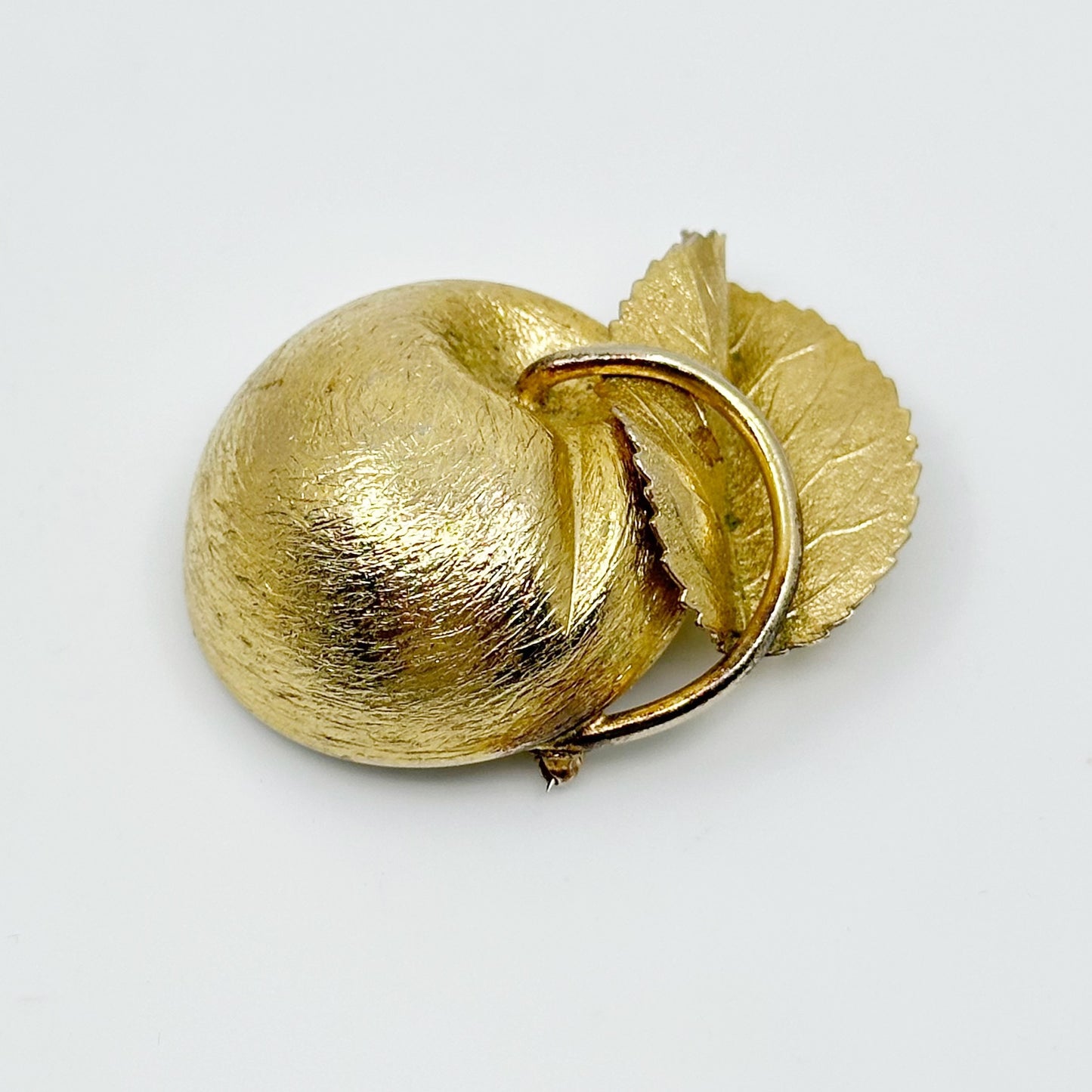 Vintage Napier Gold tone apple brooch