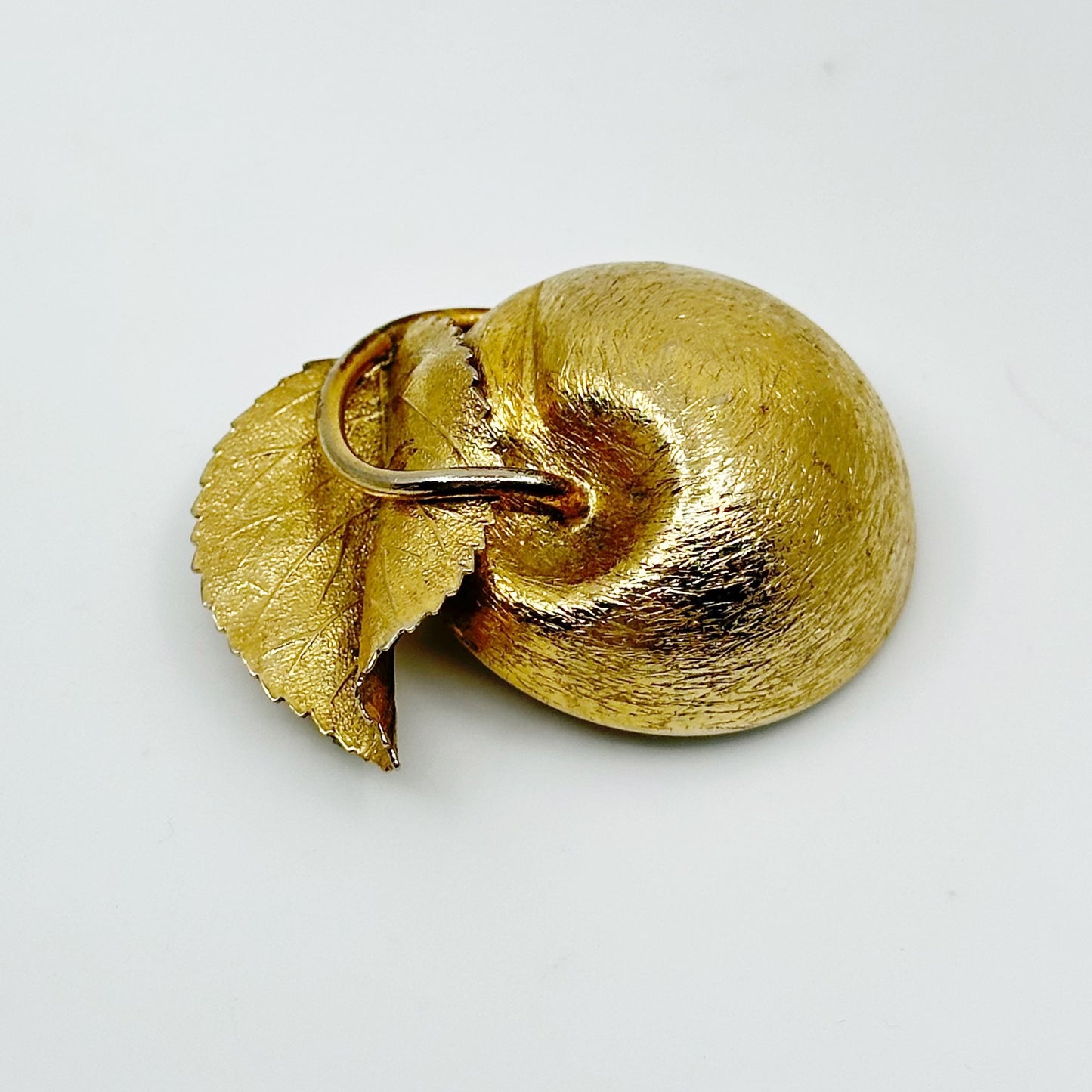 Vintage Napier Gold tone apple brooch