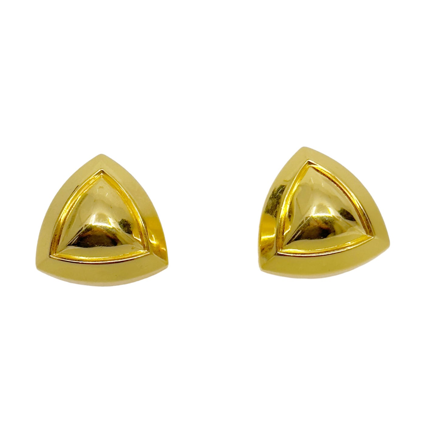 Bold 18k Gold Filled  Triangular earrings