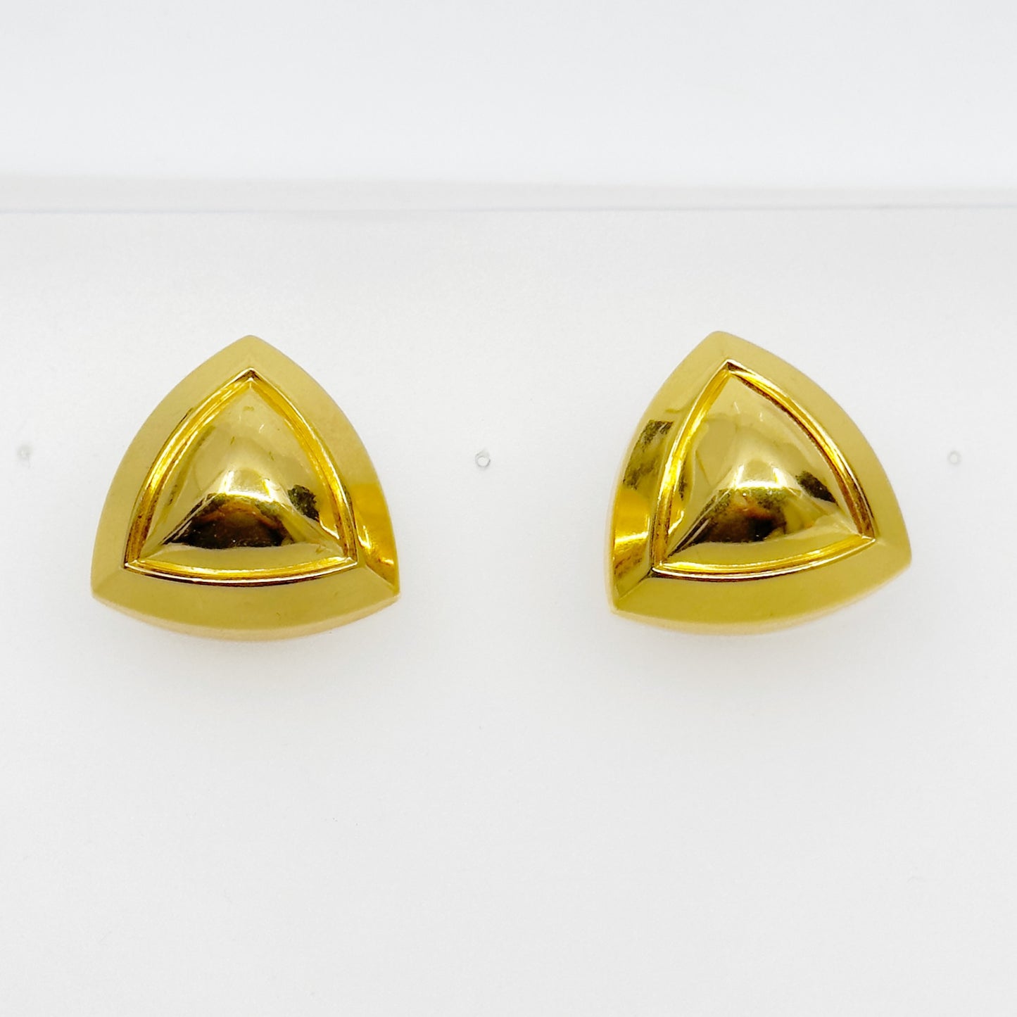 Bold 18k Gold Filled  Triangular earrings