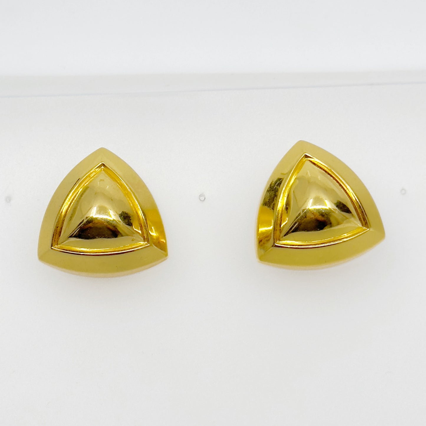 Bold 18k Gold Filled  Triangular earrings