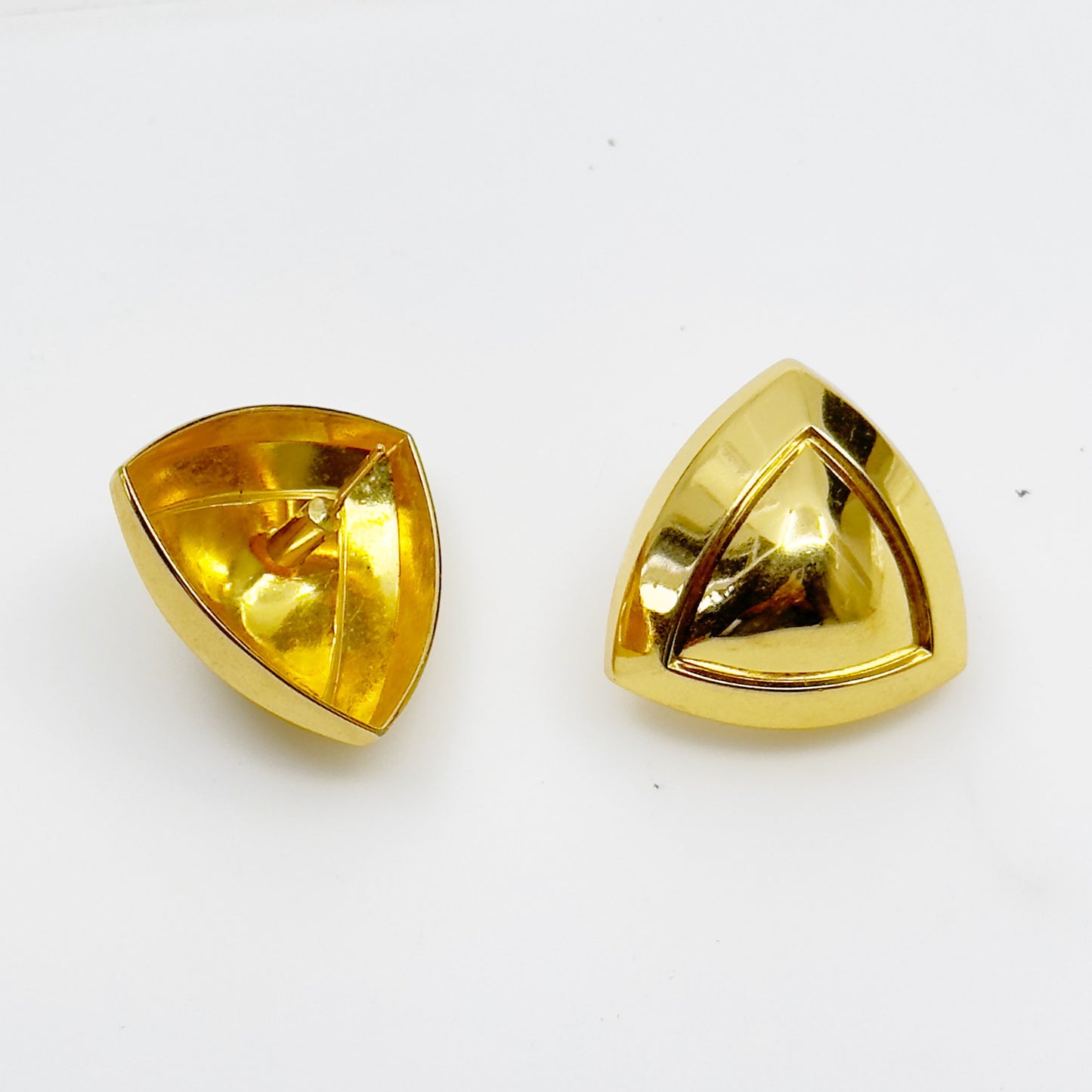 Bold 18k Gold Filled  Triangular earrings