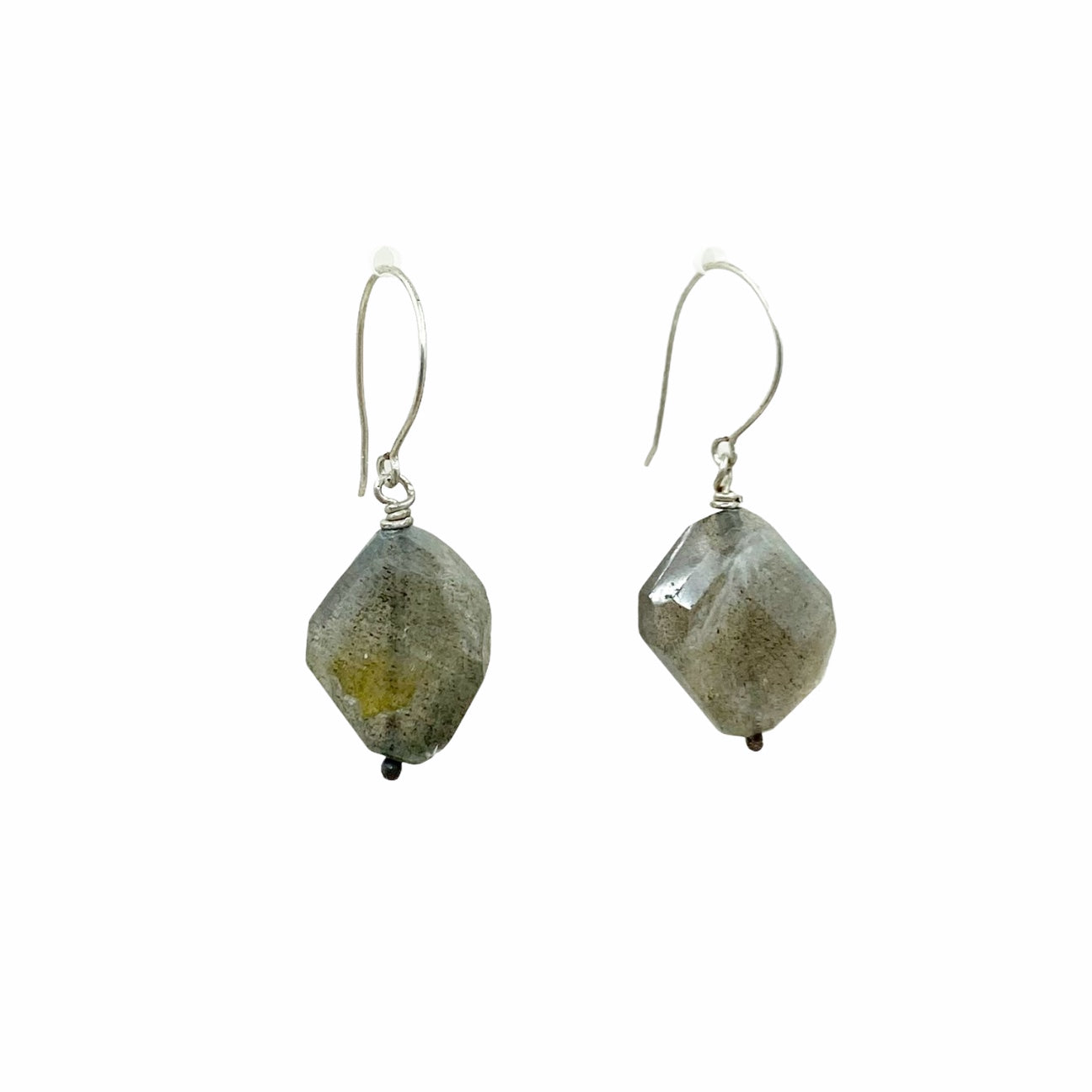 Hand Made sterling silver labradorite earrings