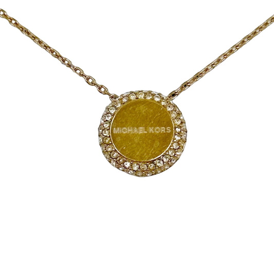 Michael Kors Gold tone rhinestone necklace