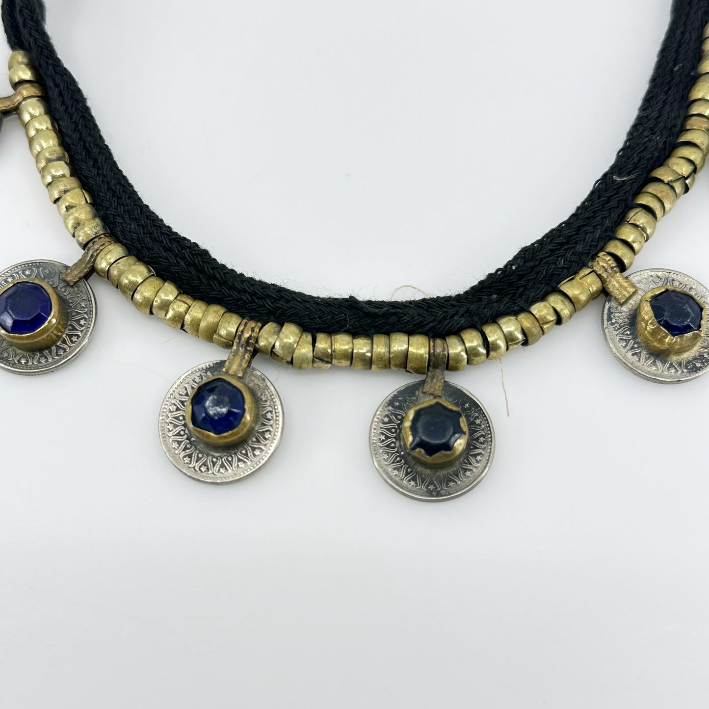 Afghan coin & glass boho necklace