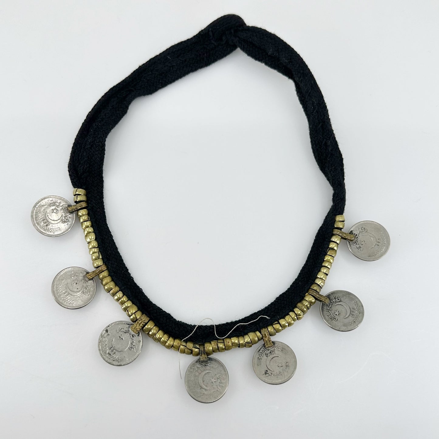 Afghan coin & glass boho necklace