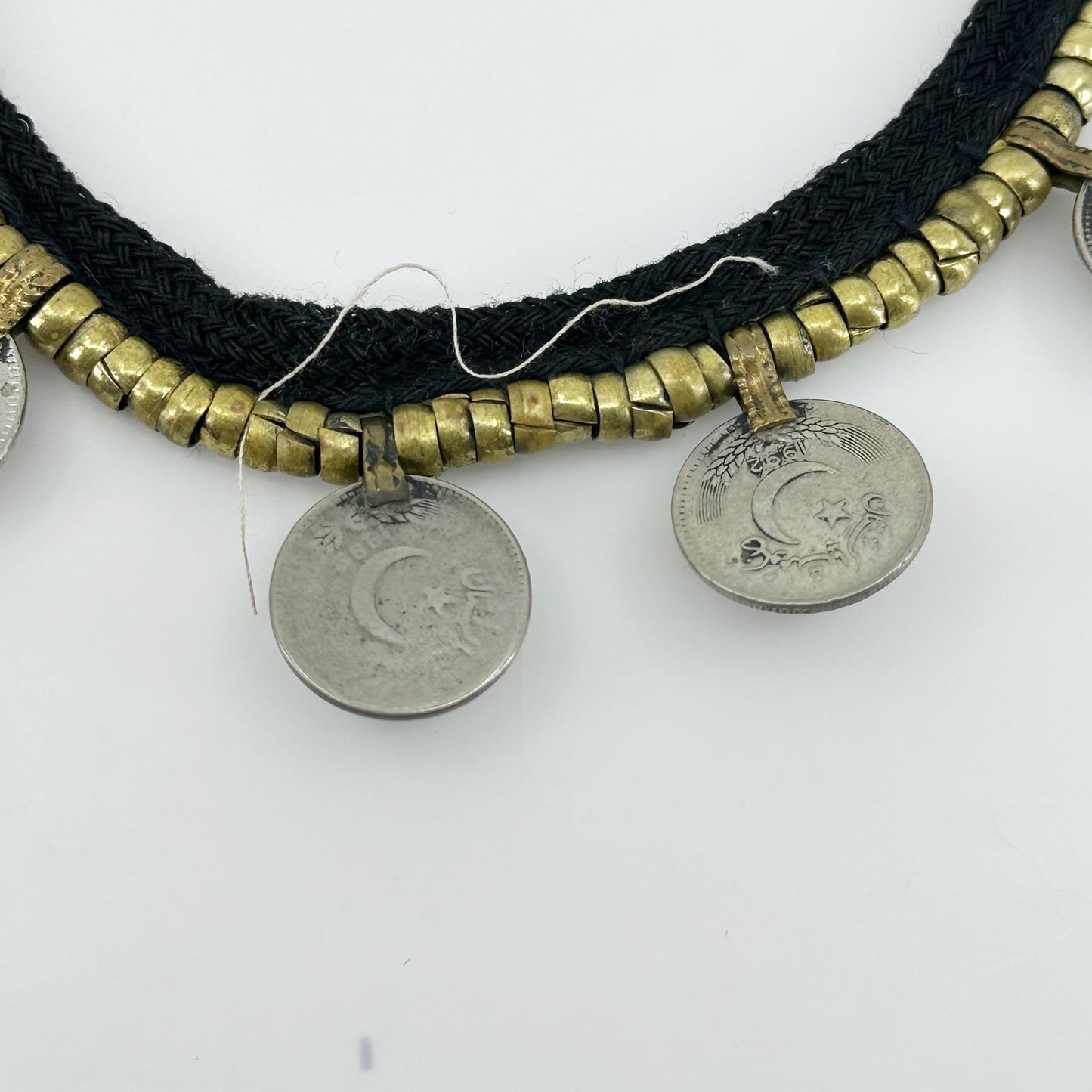 Afghan coin & glass boho necklace