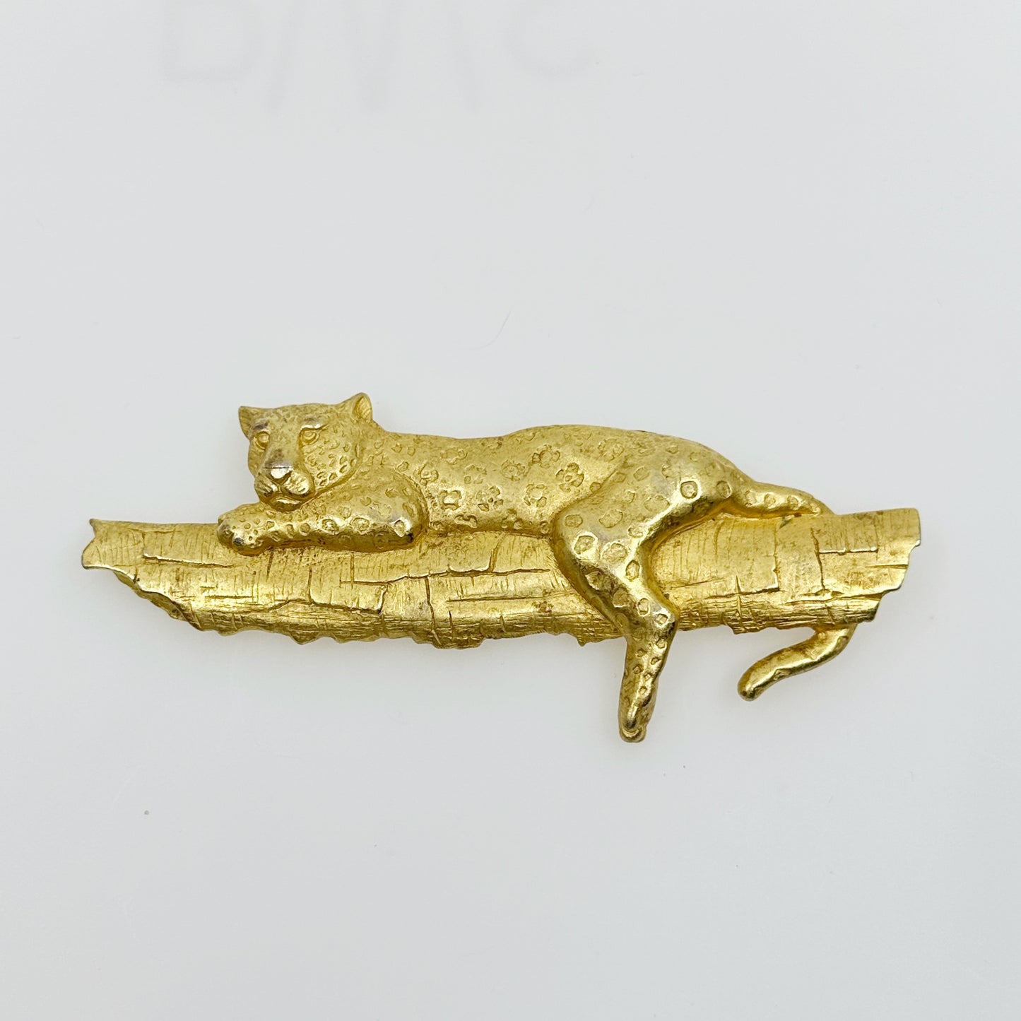 JJ 1988 Gold tone Leopard Brooch