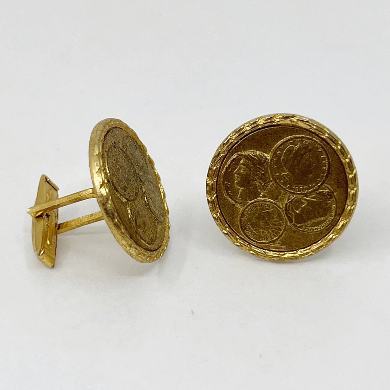 Vintage Gold filled coins cufflinks