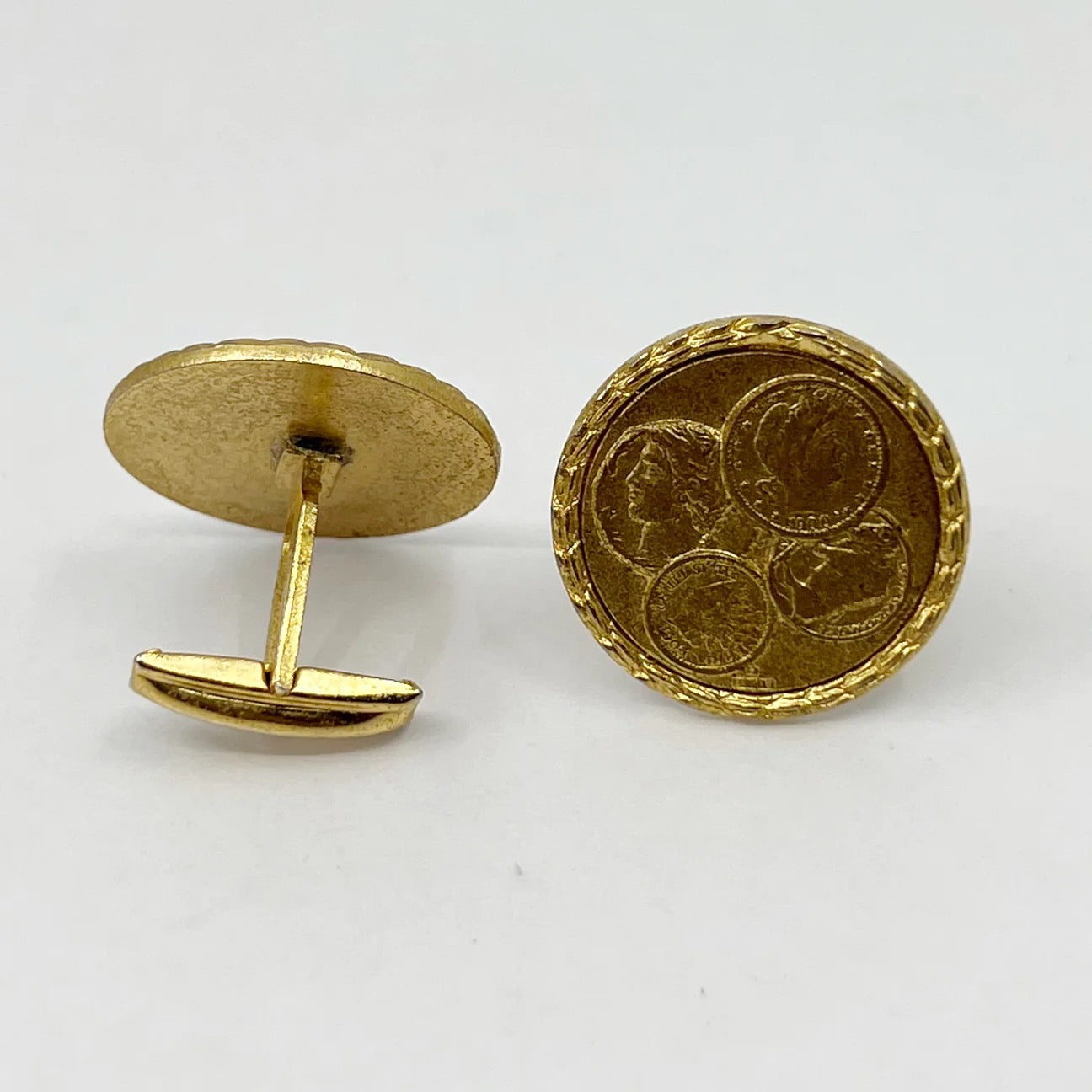 Vintage Gold filled coins cufflinks