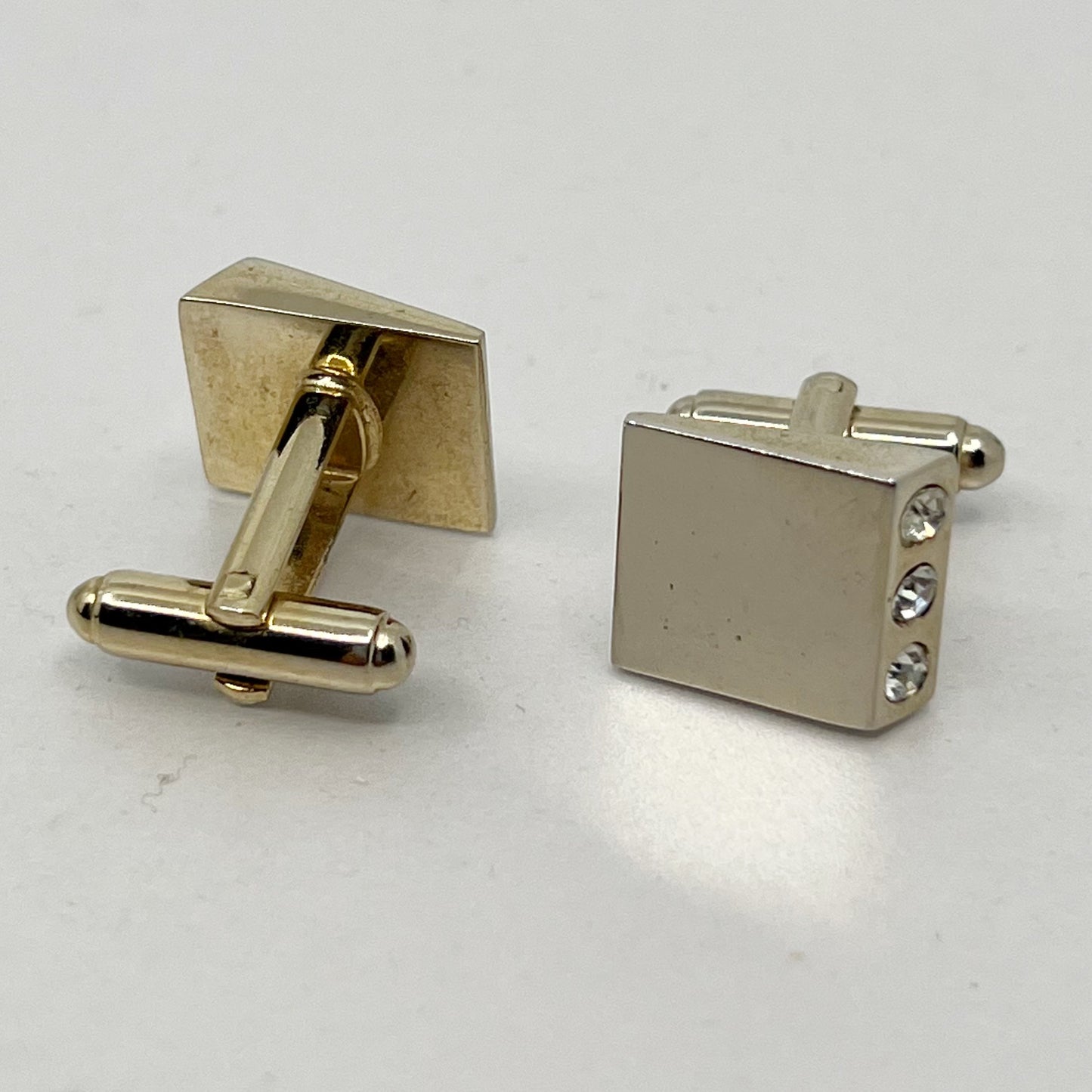 Vintage gold filled rhinestone Cufflinks