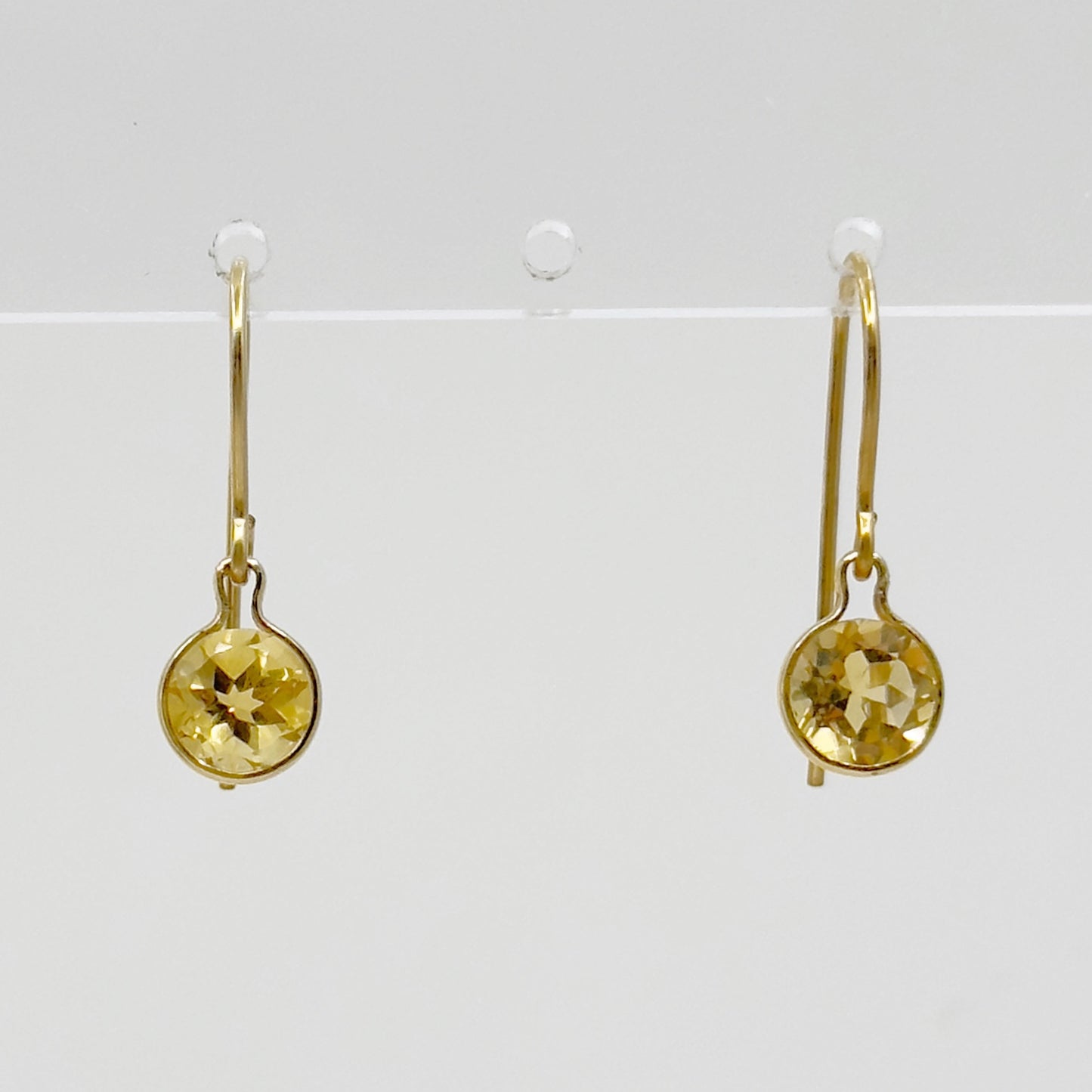 14k Gold filled natural citrine earrings