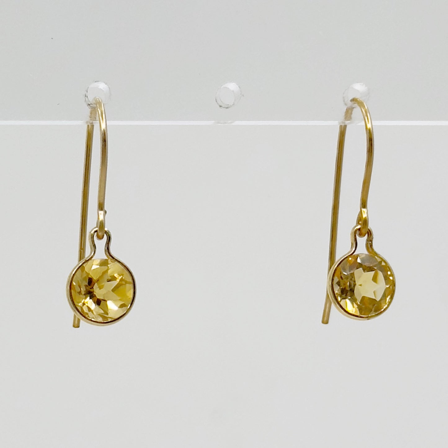 14k Gold filled natural citrine earrings