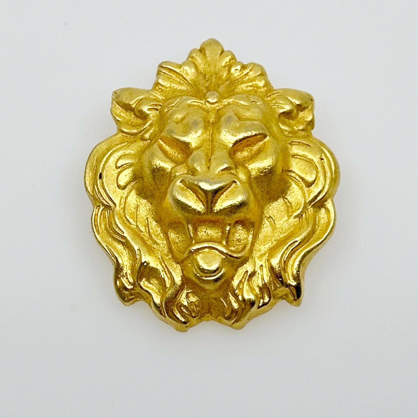 Vintage Gold Tone Lion Brooch