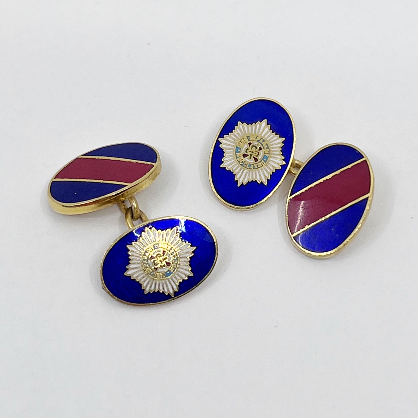 Vintage 12k Gold Filled enamel cufflinks