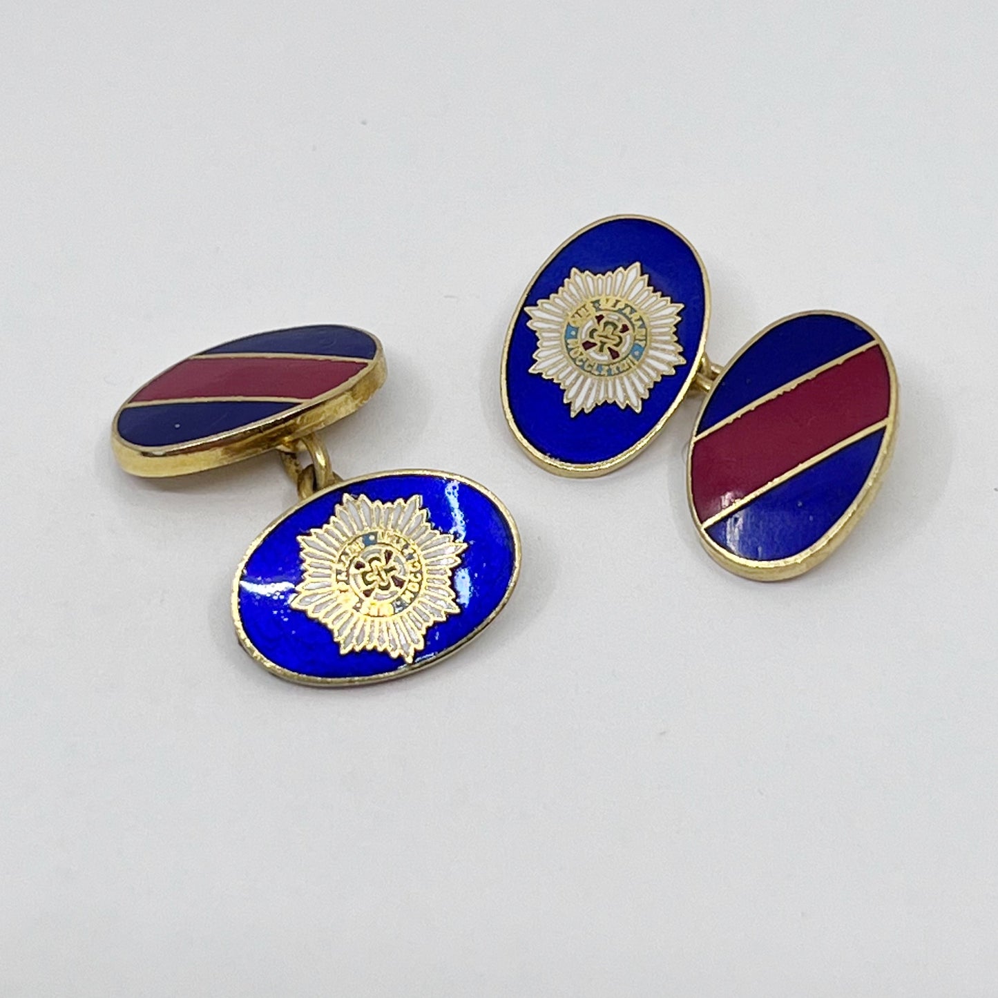 Vintage 12k Gold Filled enamel cufflinks