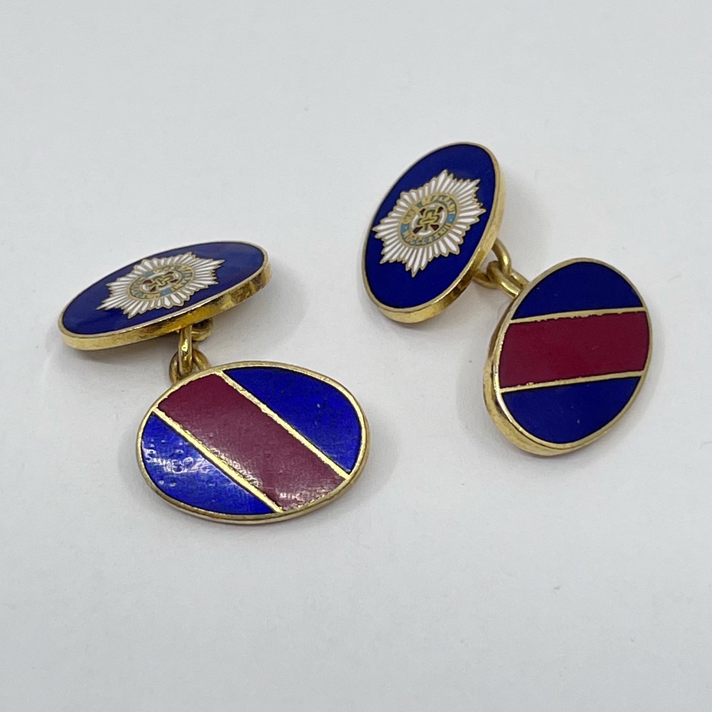 Vintage 12k Gold Filled enamel cufflinks