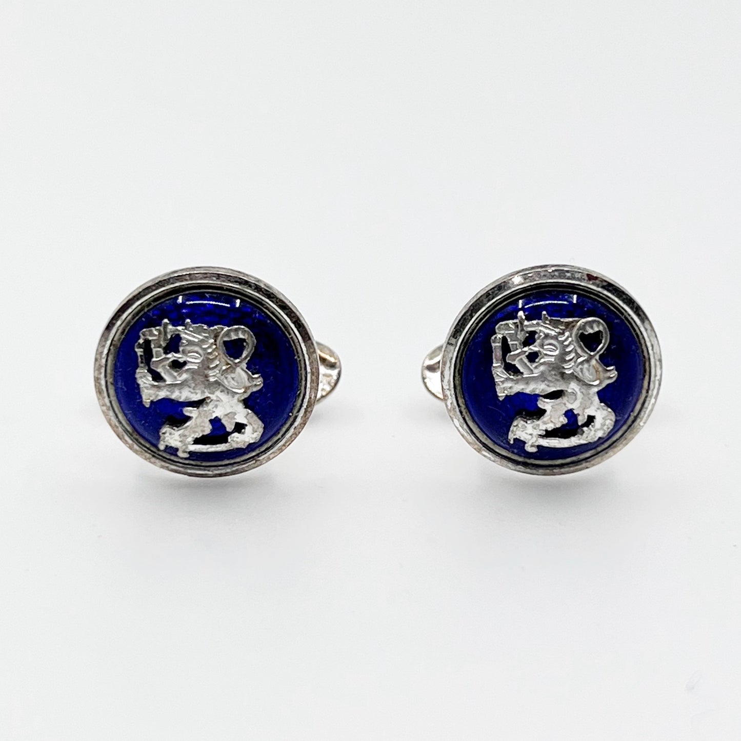 SPORRONG silver enamel cufflinks