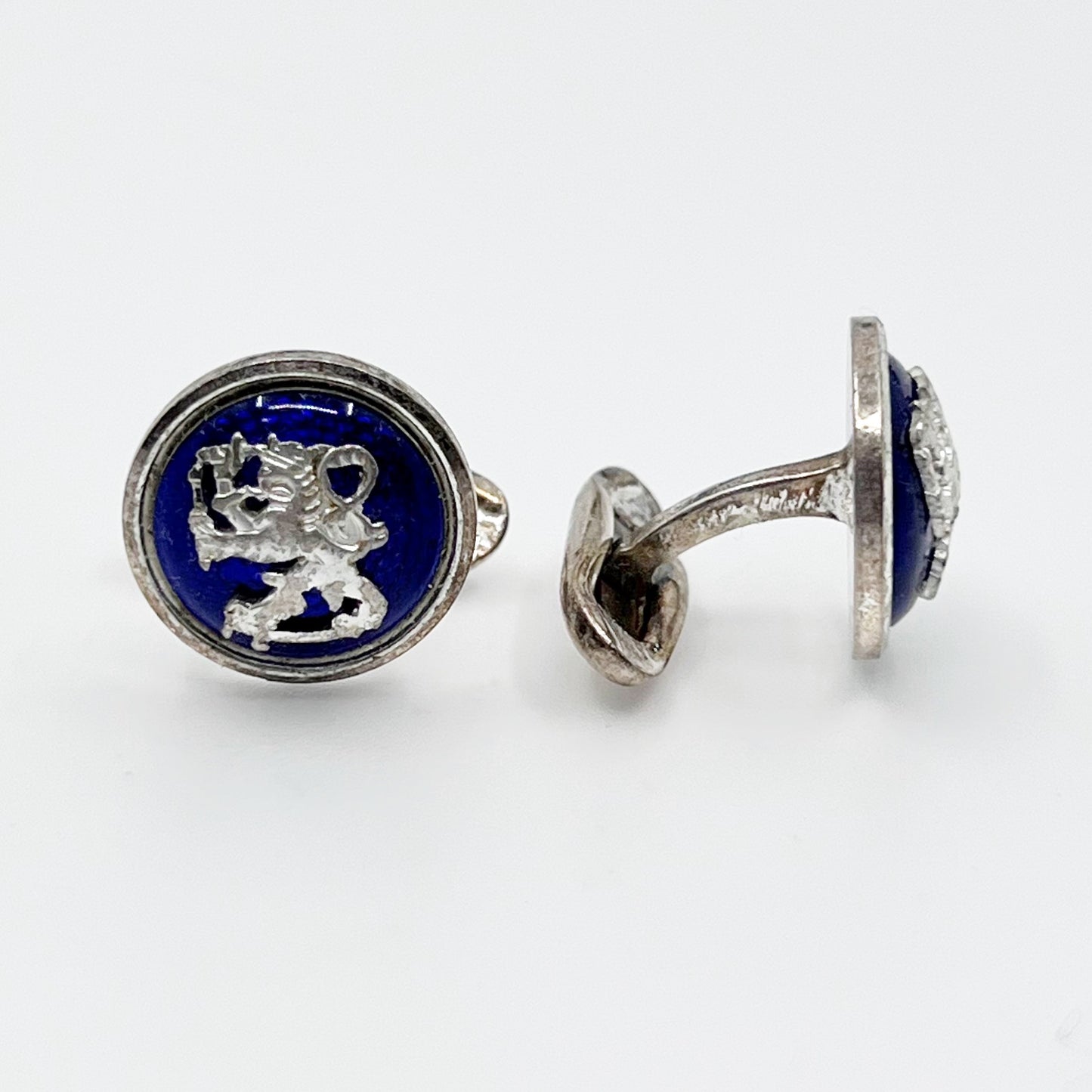 SPORRONG silver enamel cufflinks