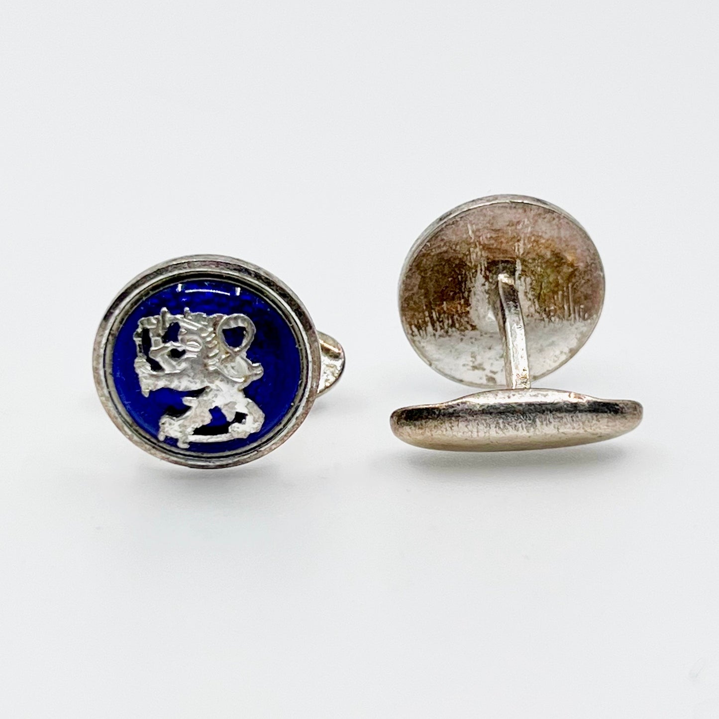 SPORRONG silver enamel cufflinks