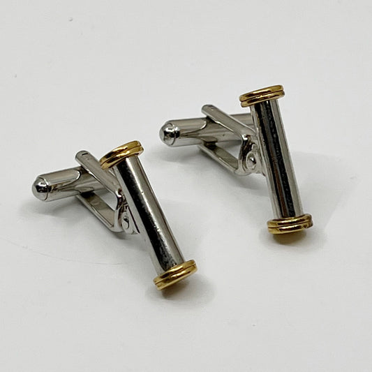 silver & gold tone cufflinks