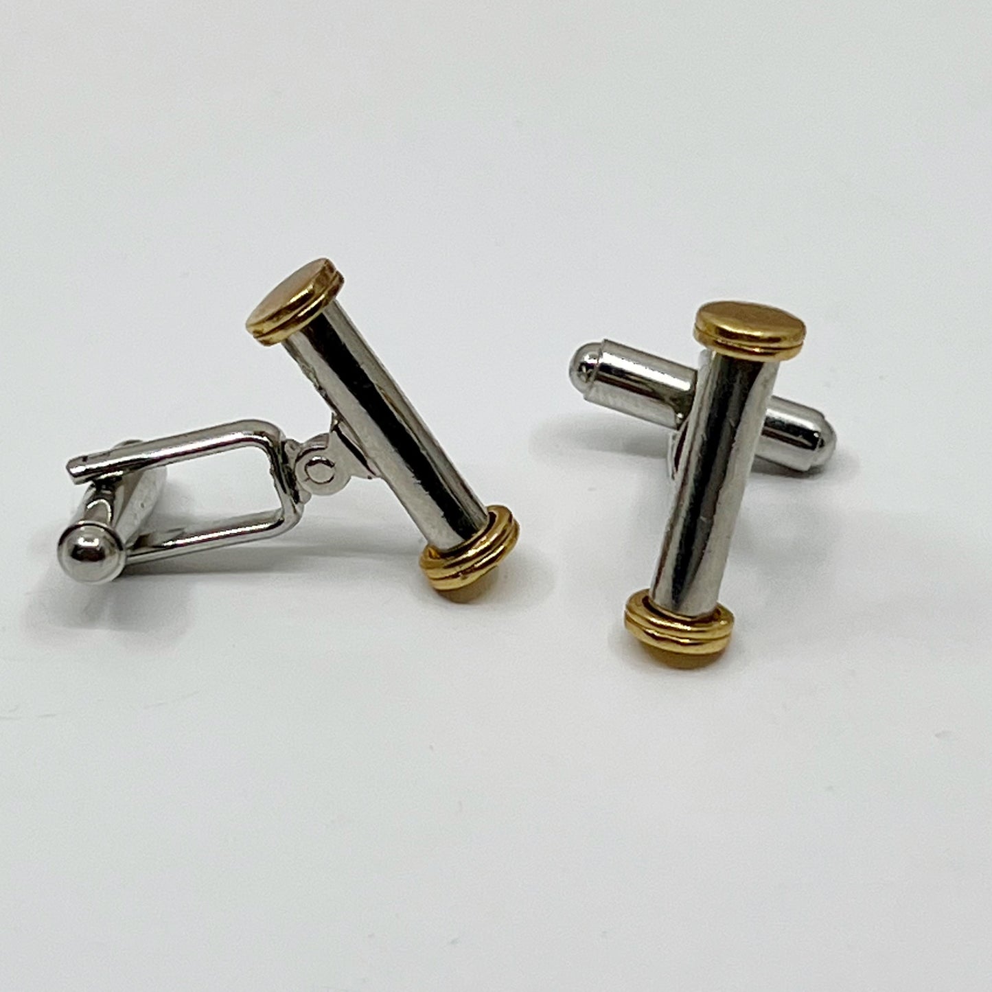 silver & gold tone cufflinks