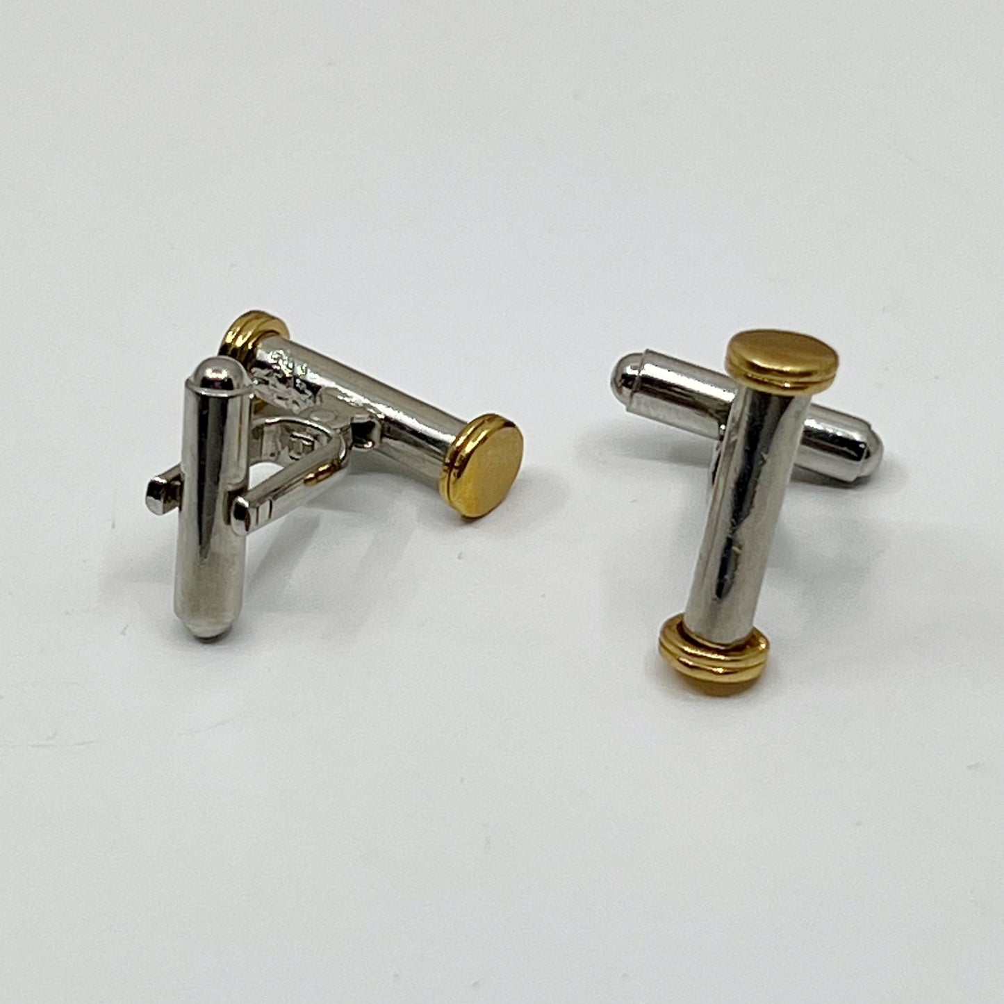 silver & gold tone cufflinks