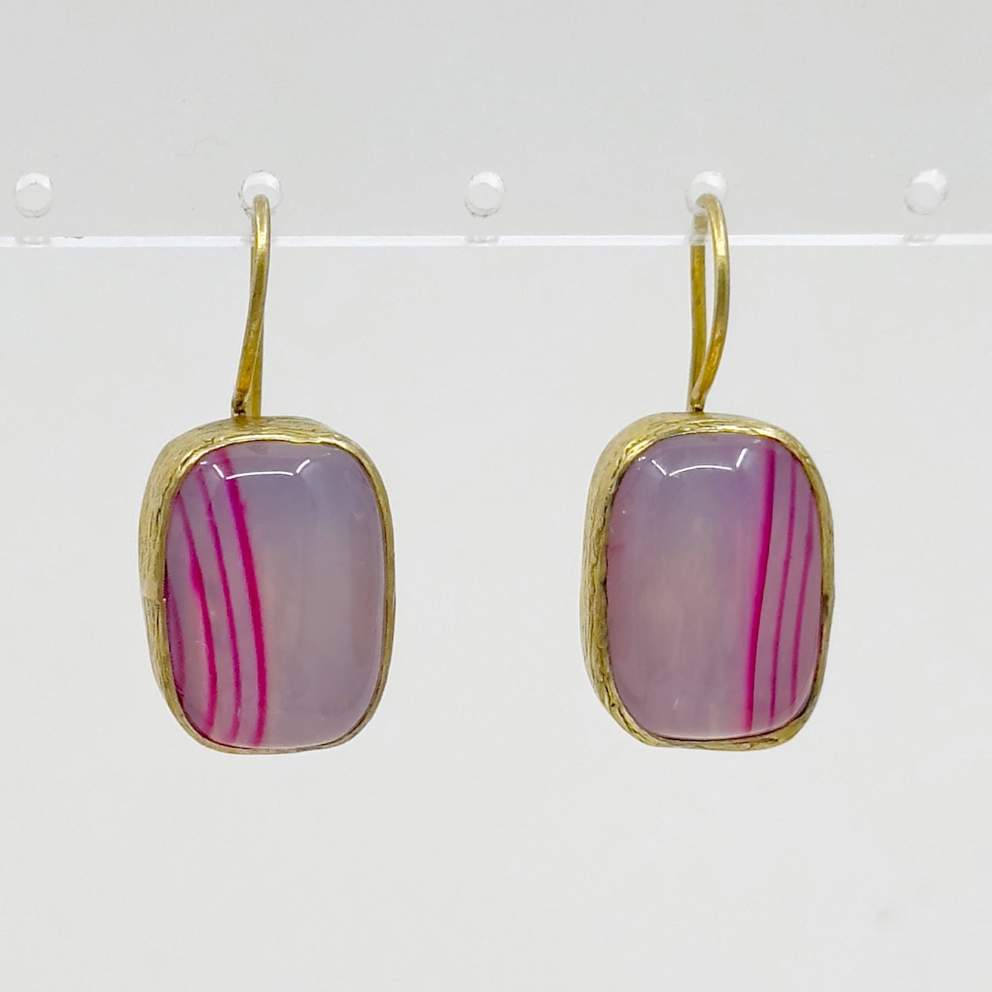 Gold filled agate earrings