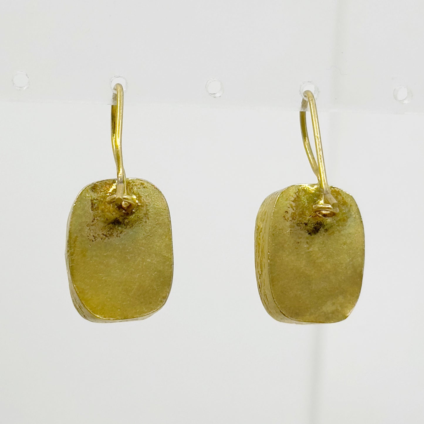 Gold filled agate earrings