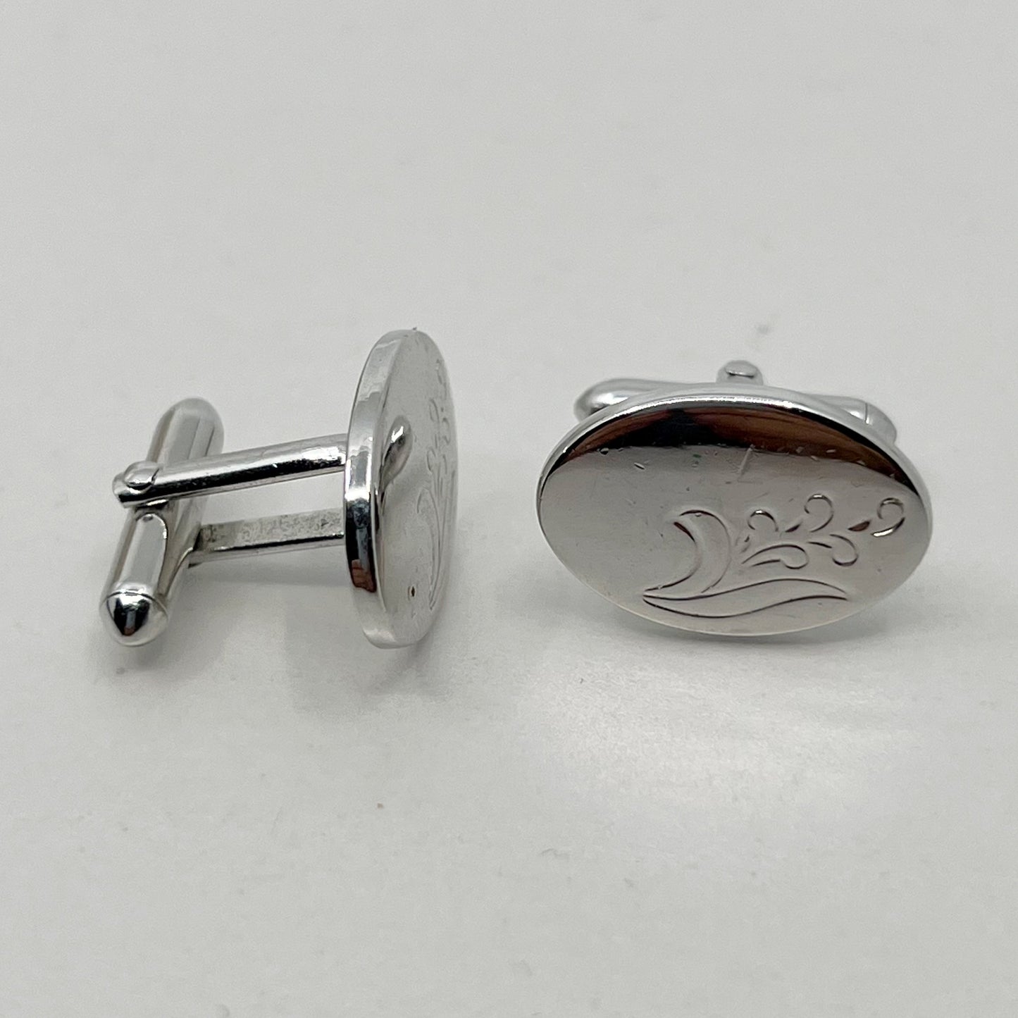 Vintage Swank silver tone Cufflinks