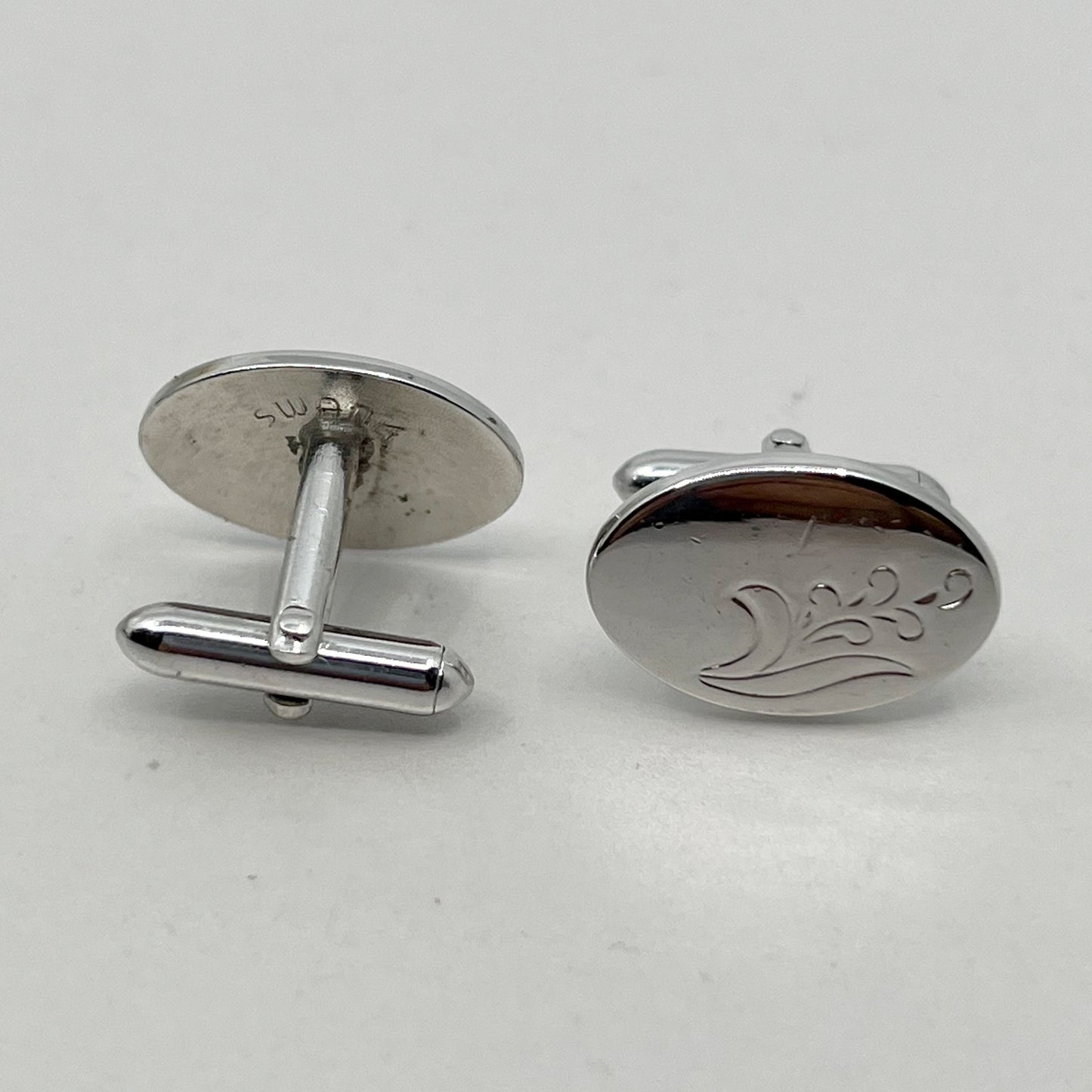 Vintage Swank silver tone Cufflinks