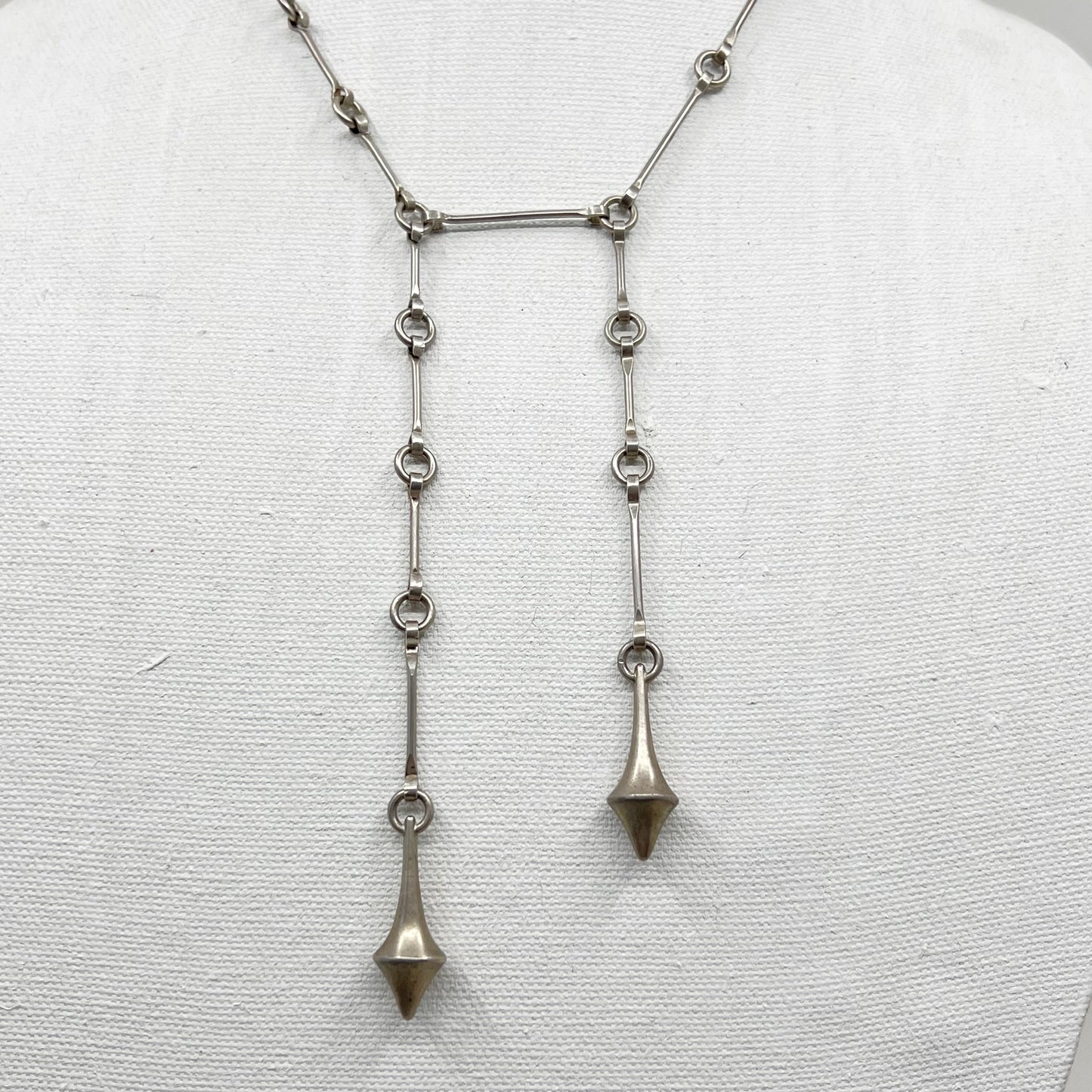 Handmade Sterling silver lariat necklace