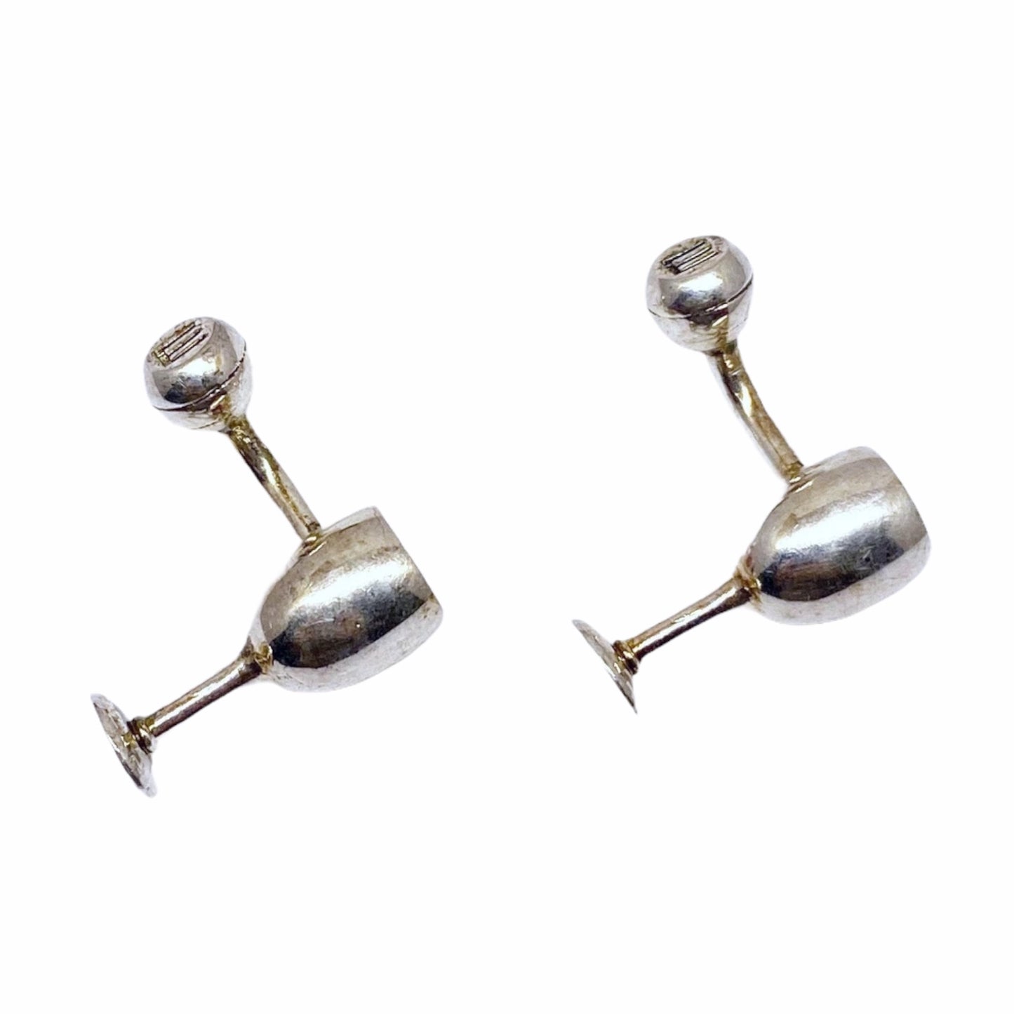 ETRO silver enamel wine glass cufflinks