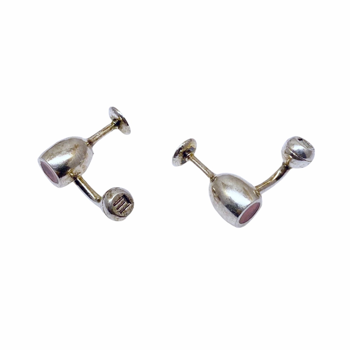 ETRO silver enamel wine glass cufflinks