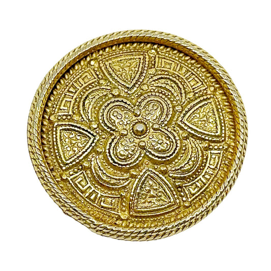 Vintage Accessocraft NYC Gold tone Neo Etruscan brooch