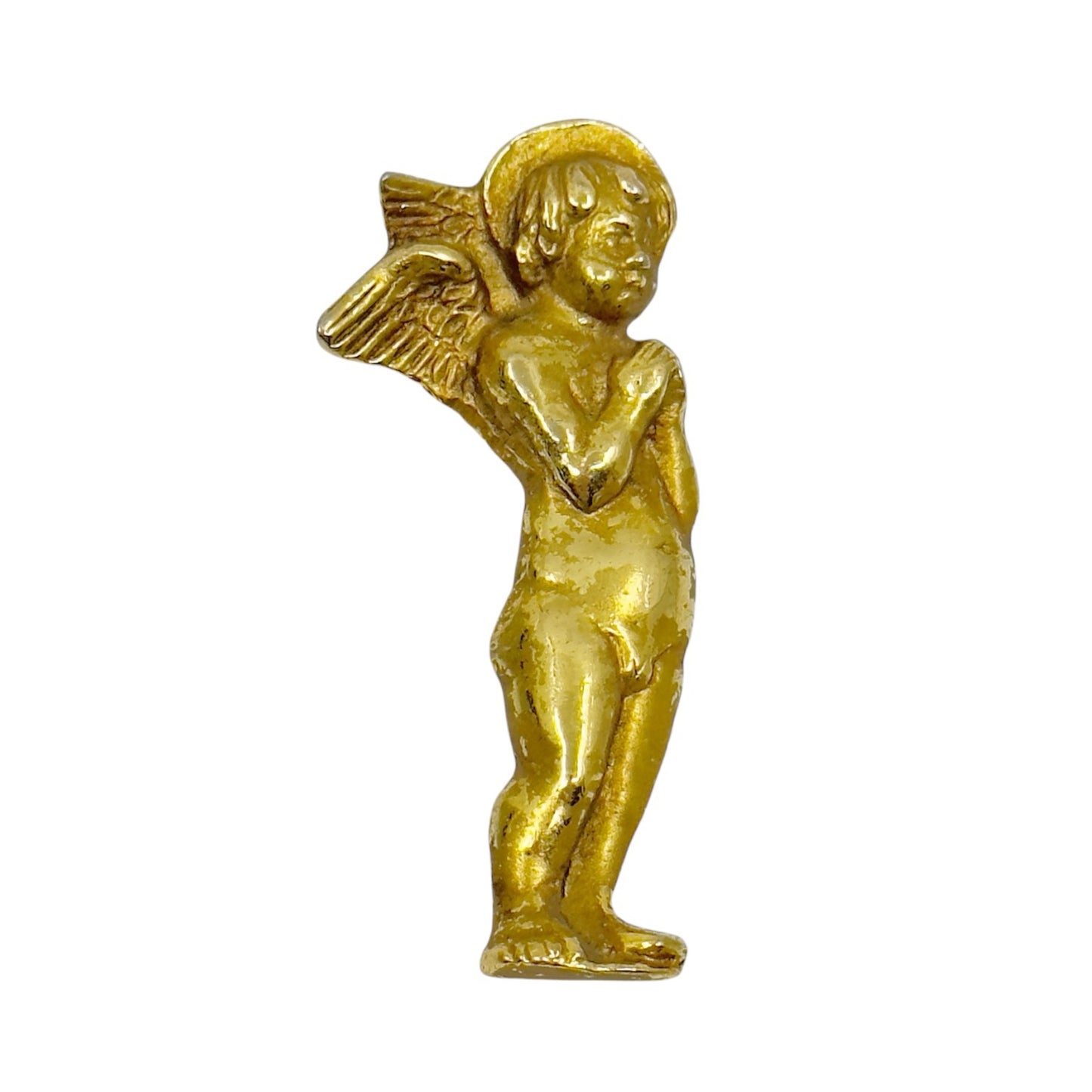 Vintage Alva Museum Replica Gold tone cherub pendant