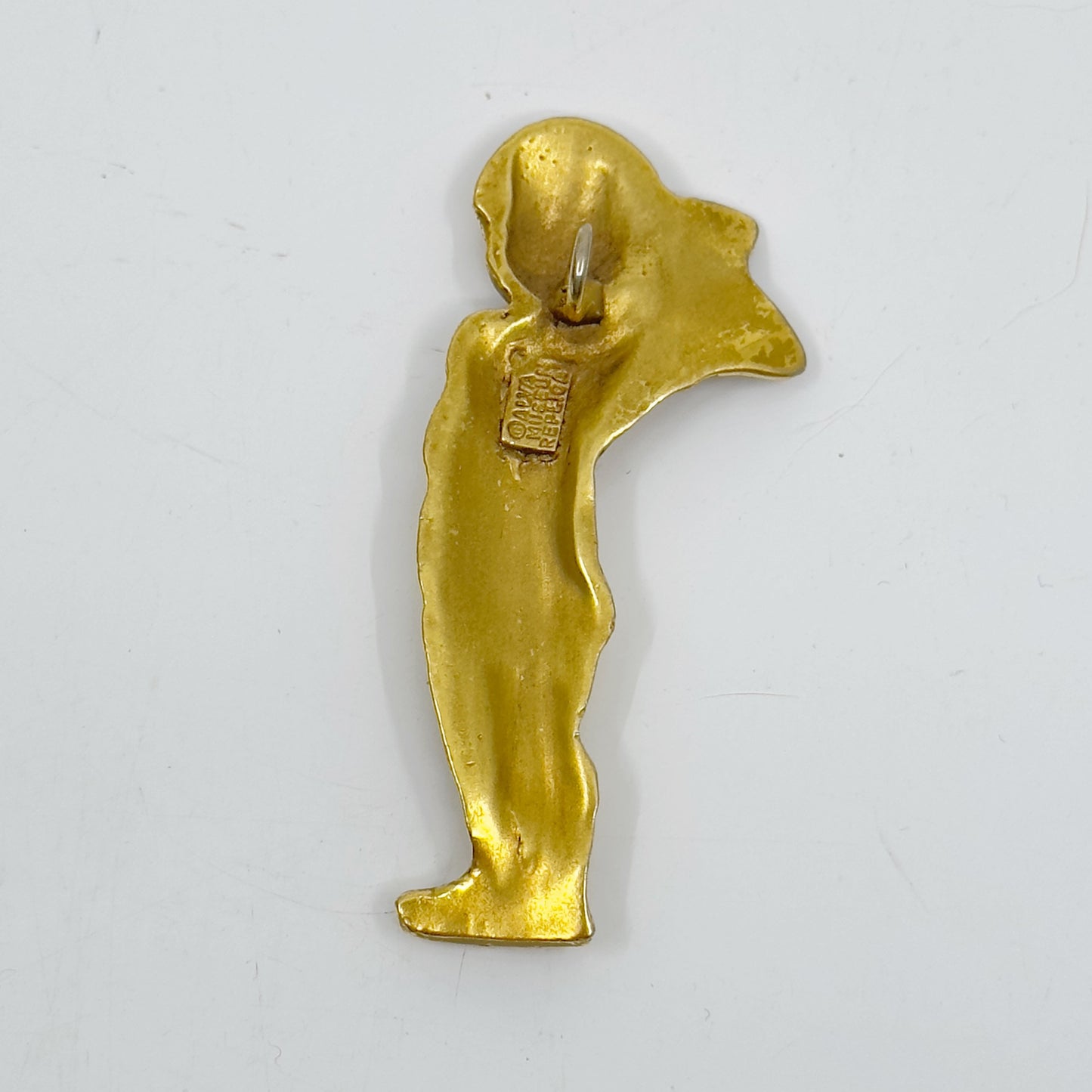 Vintage Alva Museum Replica Gold tone cherub pendant