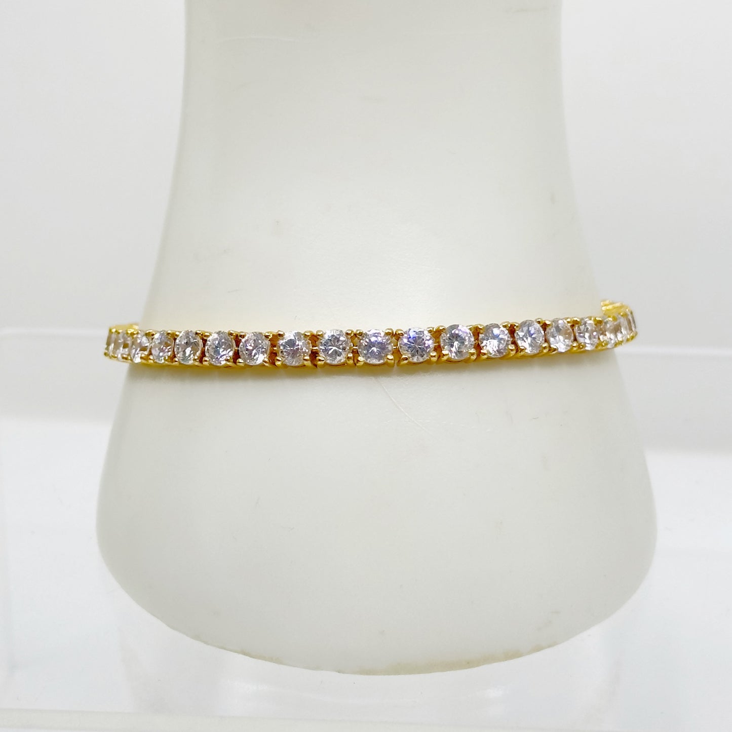 Gold Filled cubic zirconia tennis bracelet