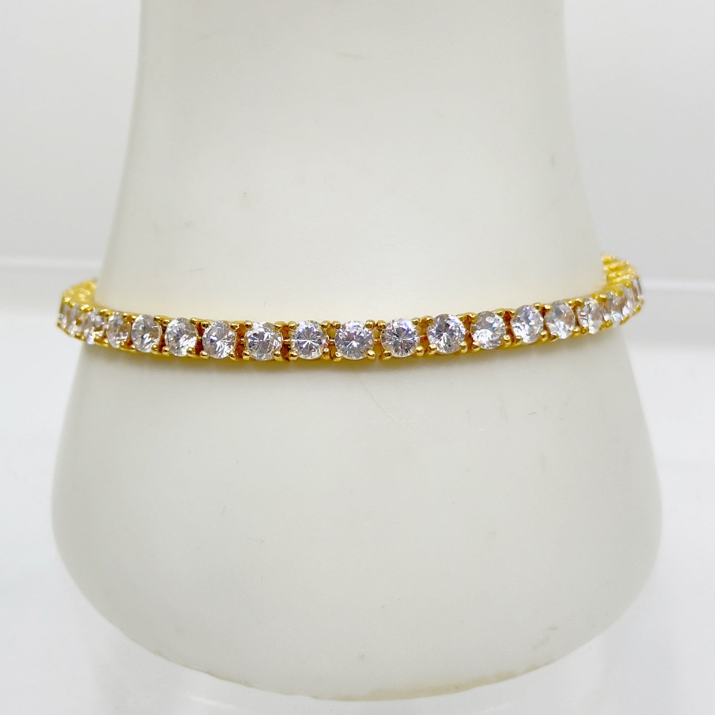 Gold Filled cubic zirconia tennis bracelet