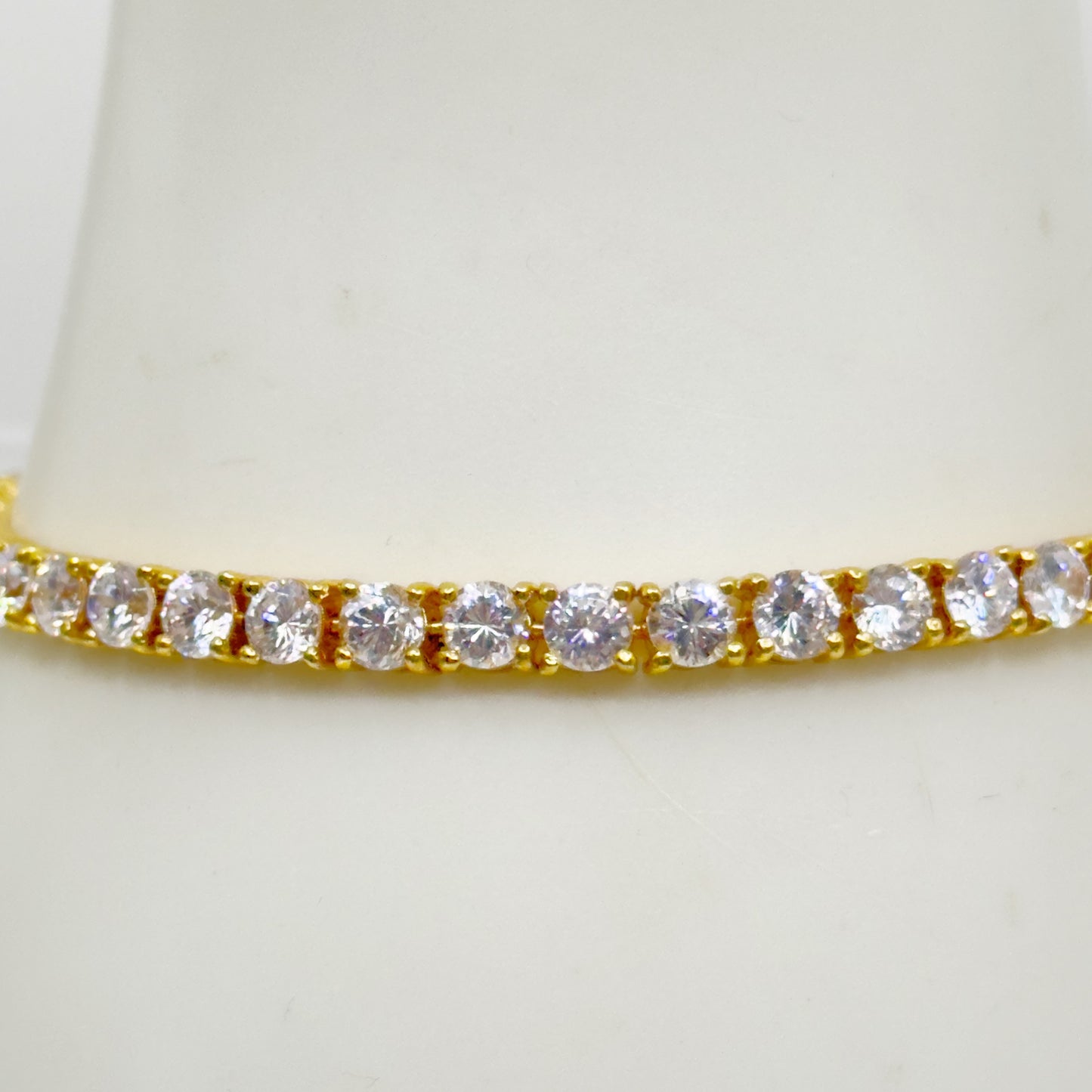 Gold Filled cubic zirconia tennis bracelet