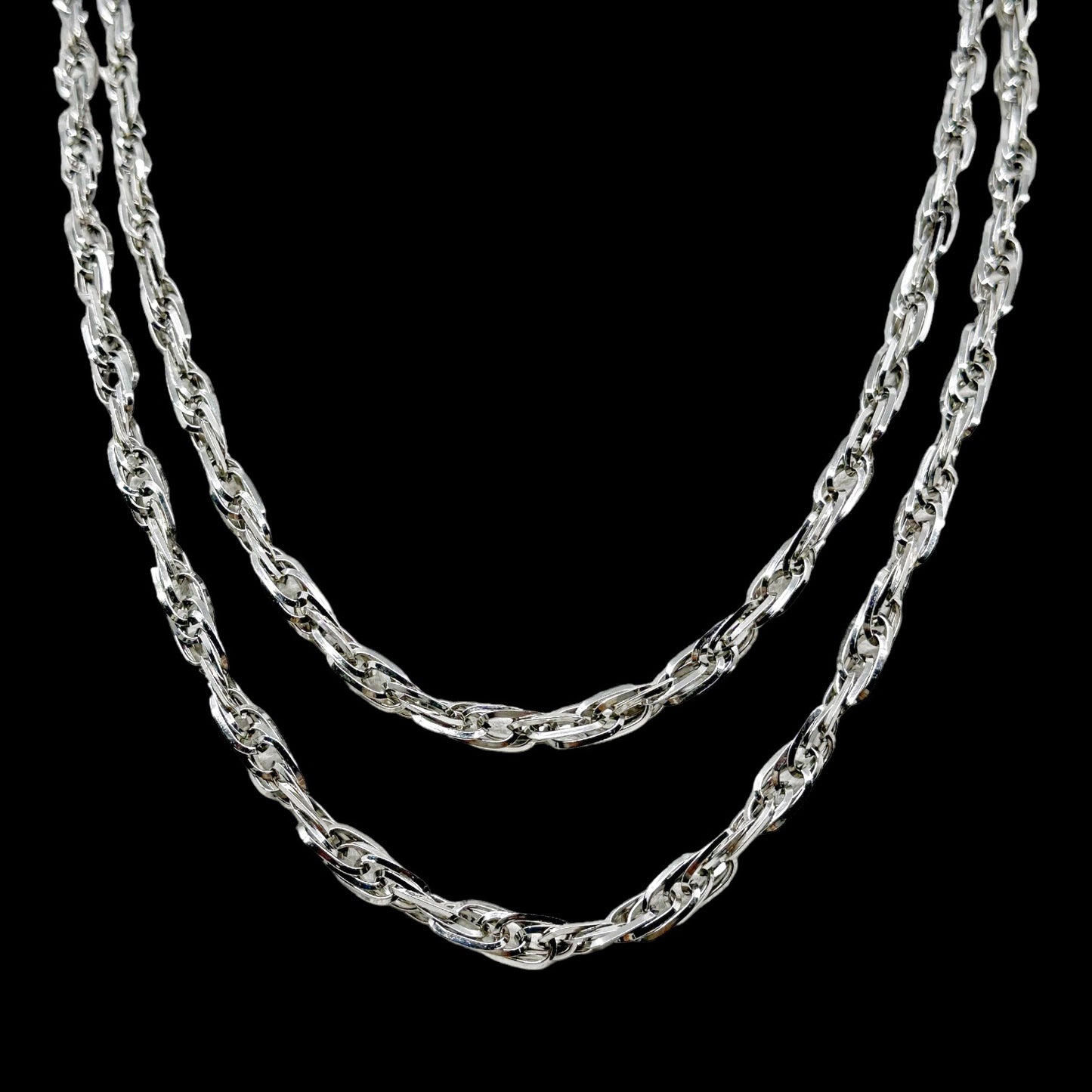 Monet silver tone chain necklace