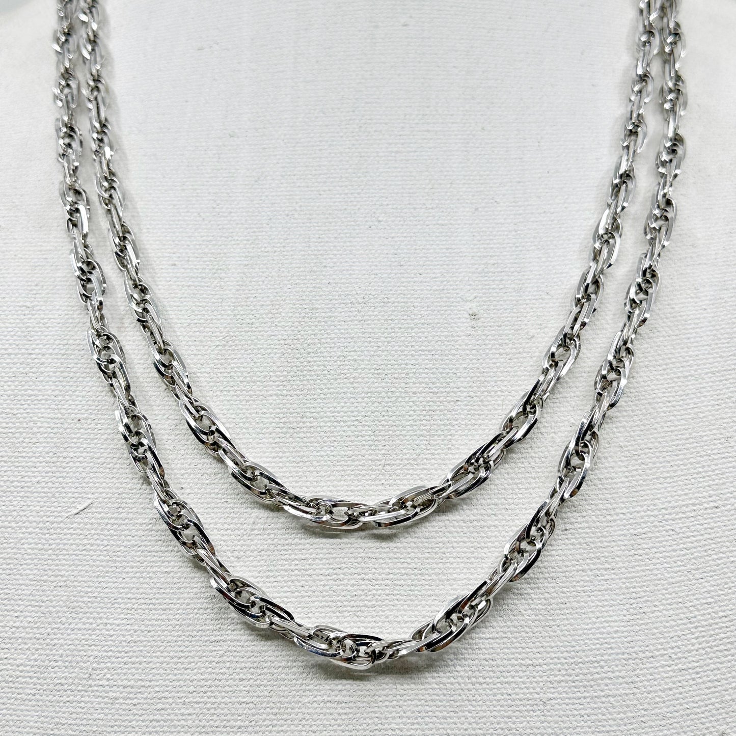 Monet silver tone chain necklace