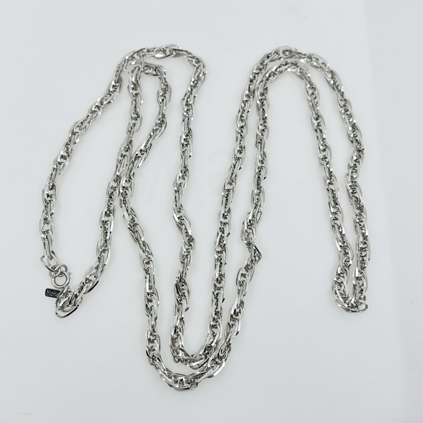 Monet silver tone chain necklace